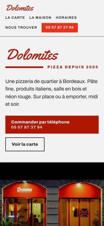 Site Dolomites sur mobile